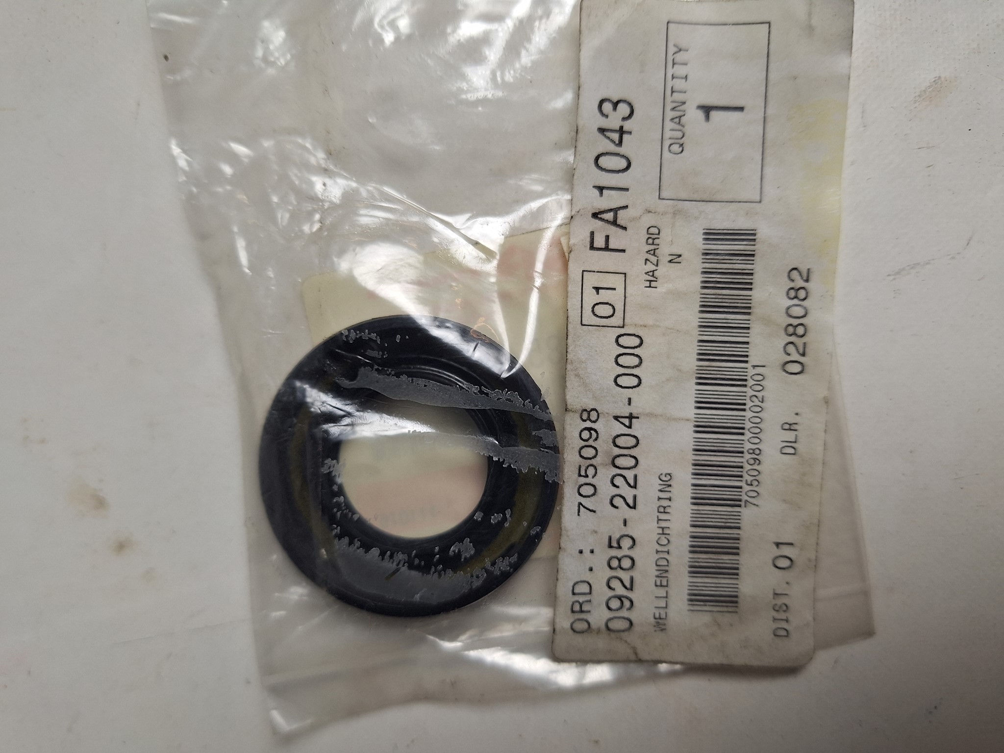 Picture of SUZUKI WELLENDICHTRING 09285-22004